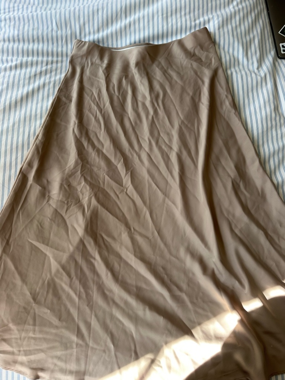 Banana Republic Taupe Midi Slip Skirt